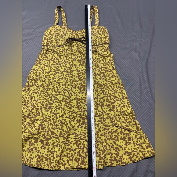 R&K Originals Sundress Sleeveless Spaghetti Strap Mini Green & Brown Size 6P - Picture 8 of 8